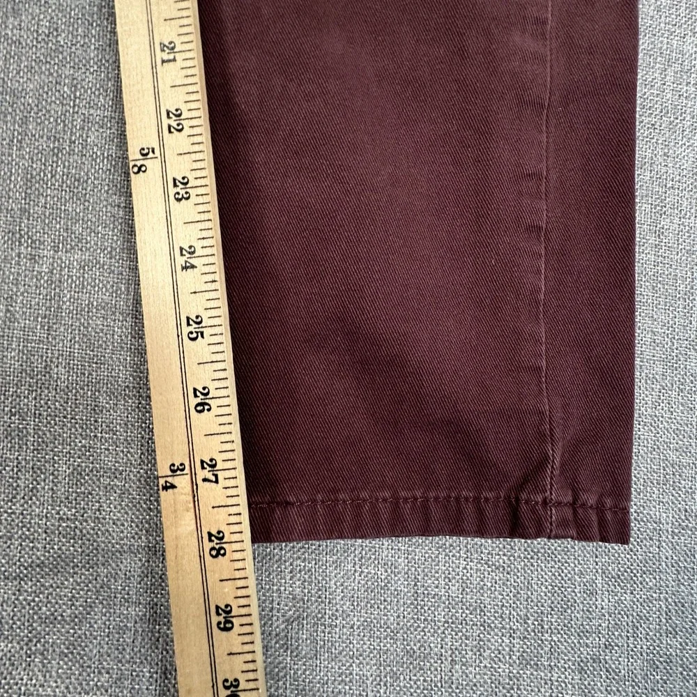 Levis 512 Slim Taper Jeans Mens 36x29 (Fits 36x28) Maroon Burgundy Stretch Twill
